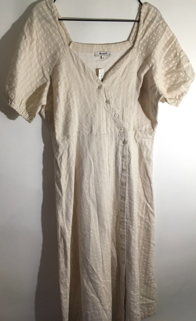 Madewell Cream Midi Dress